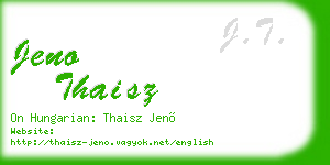 jeno thaisz business card