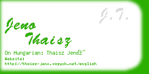 jeno thaisz business card